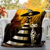 1pc witch, cat Outdoor Flannel Blanket Soft Warm All-Season Throw for Sofa Bed Car Camping Office, Cozy Gift Idea1148S