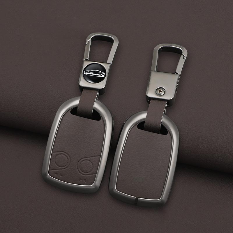 Interior Mouldings Zinc Alloy Car Fob Key Cover Rubber Case Protector Skin Shell Holder Set for DAF XF 105 XG IF Remote Keychain
