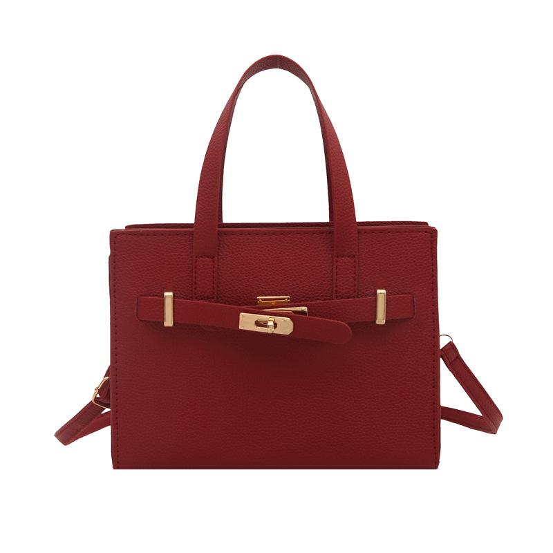 Stor kapacitet sommar vardaglig ny retro mode textur vardaglig bärbar tote crossbody axelväska kvinnor