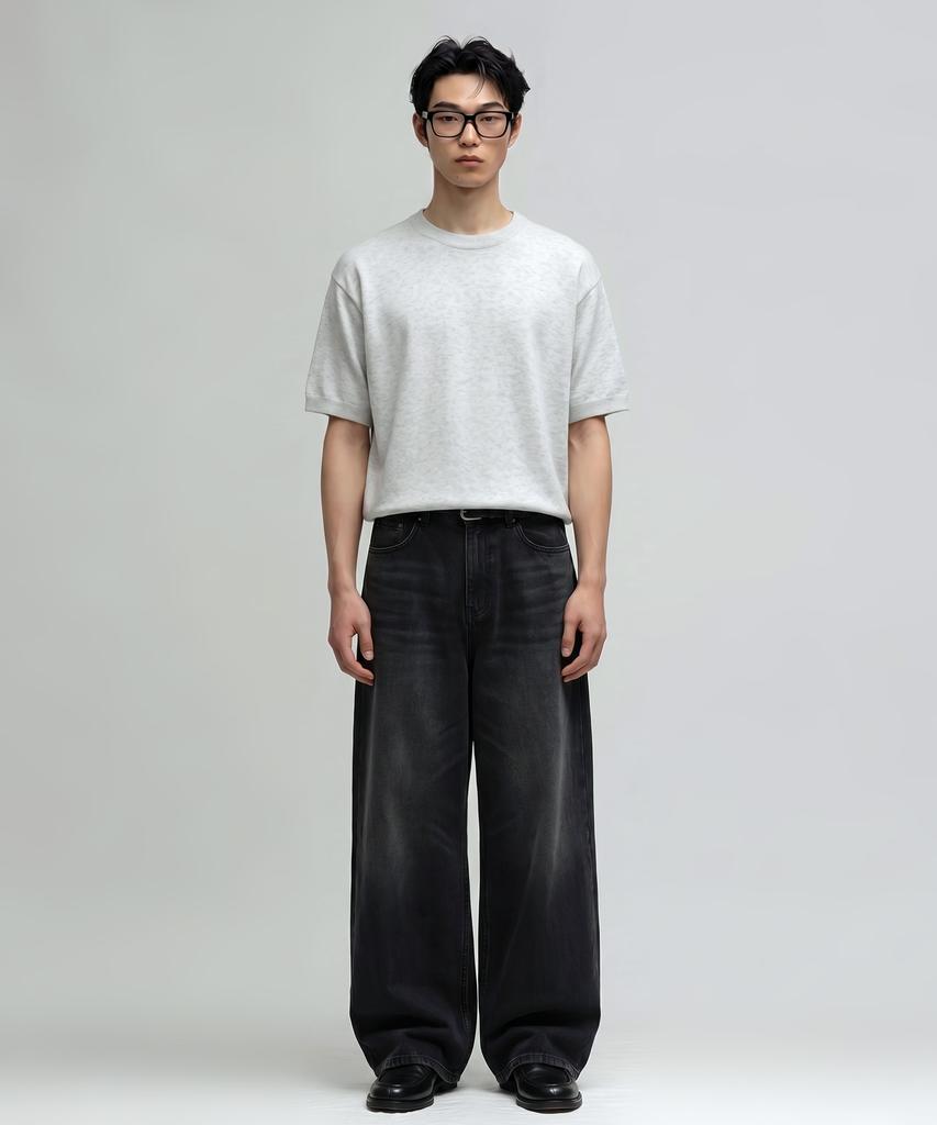 VERYVAIN Essential Summer Round Knit (Light Gray)