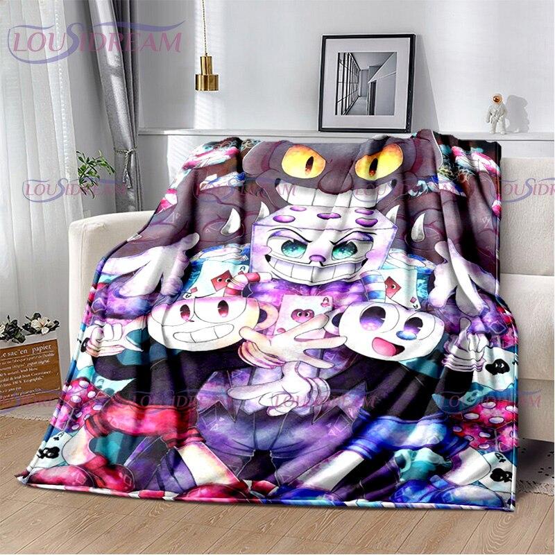 

Мультяшное одеяло с принтом Теплое одеяло Тонкое одеяло Фланель Мягкое и удобное домашнее одеяло для путешествий Подарок на день рождения