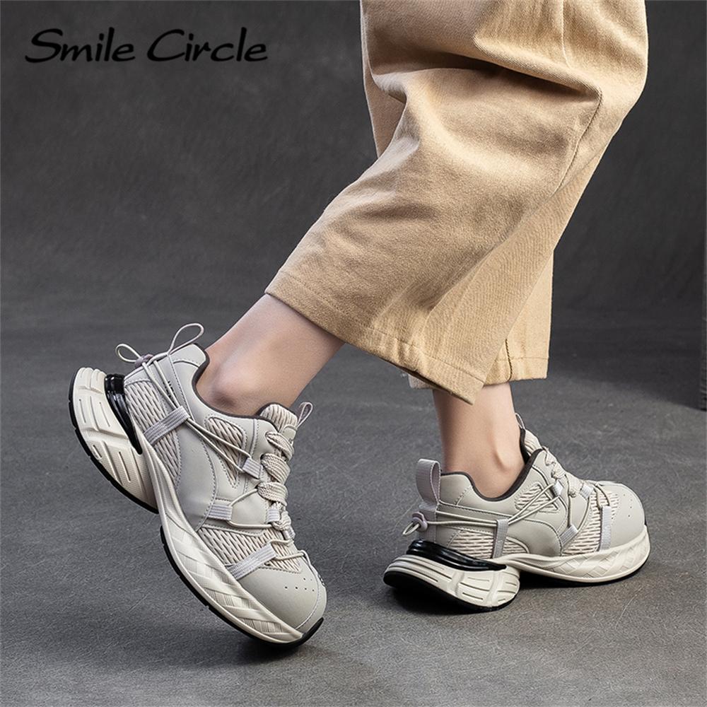 Women Sneakers Round Toe Height Increase Trainers Fashion Casual Thick Bottom Shoes