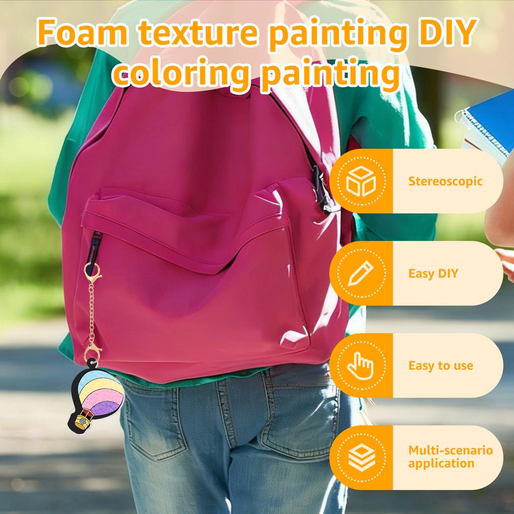 3D Art Puffy Paint Kit Foam Texture Painting Magic Puffy Foam Texture Painting Paper for Kids DIY Drawing Art Educational Craft