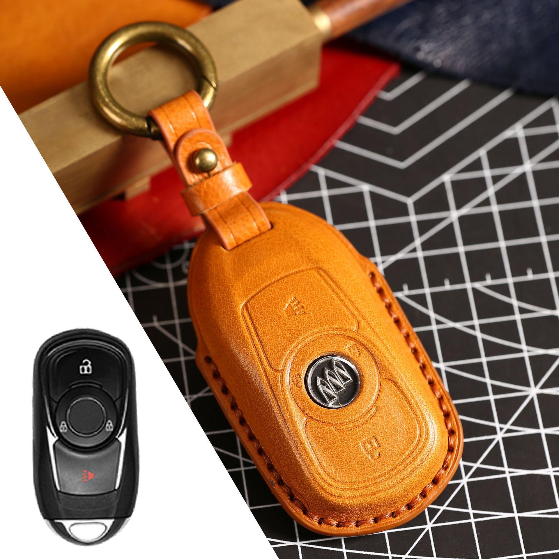 

Suitable for Buick key cover handmade 3D hot pressing shaping Envision new Regal car key protective case leather