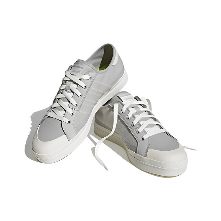 Adidas Neo City Canvas Slip Resistant Durable Lightweight Low Top Skate Shoes Unisex Sneaker Silver Gray IE0417