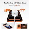 40W GaN Foldable Charger for Apple 17Pro with Fast Charging & PD Certified Battery Protection