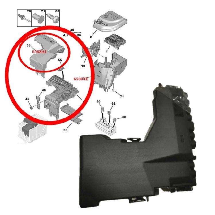 Fuses Box Cover Replacement Battery Manager Protection Unit Cover Automotive Accessory Easy Installation for C4L