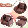 1/12 Scale 3 Seater Sofa Mini Couch Model Realistic Pretend Play Photo Props DIY Accs with Footrest