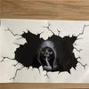 Halloween Horror Skull Car Window Stickers Horror Ghost Head Rear Window Stickers Glass Demon Stickers Waterproof