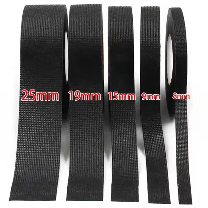 

Electrical Tape Heat-resistant Automotive Wire Harness Cloth Tape Insulation Cables Organizer Adhesive Fabric Wrapping Tapes 9mm&15M (1 Roll) чёрный