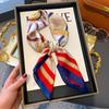 High-end large square scarf silk scarf women's new versatile neck summer thin bag head mother scarf with shawl