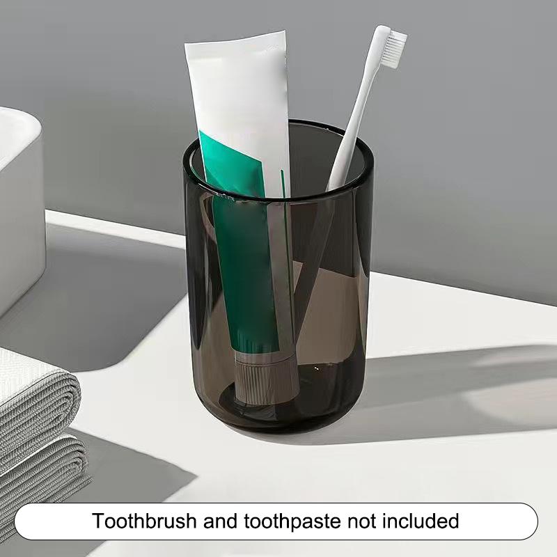 Couple Solid Color Transparent Mouthwash Cup Large Capacity Nordic Style Toothbrush Cup Transparent Mouthwash Plastic Cup