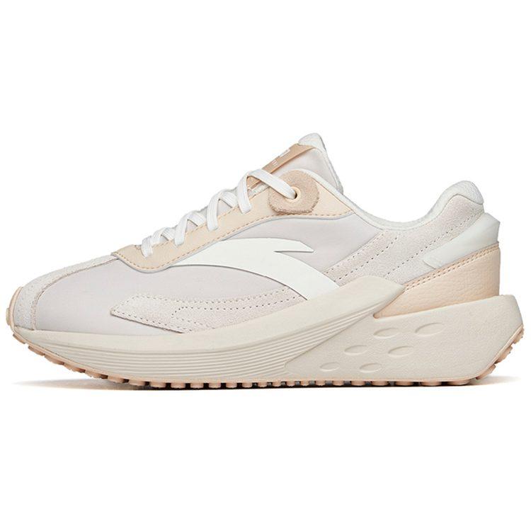 Anta Icing Versatile Cushioning Slip Resistant Abrasion Resistant Low top Sports Casual Shoes Women's Ecru 922228856-3