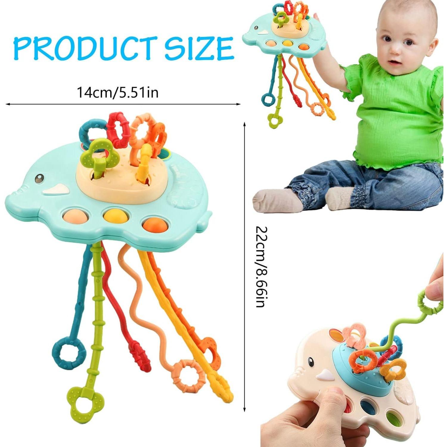 Suuwwn Juguete Sensorial De Silicona Con Cuerdas – Patito De Actividades Para Bebés, Estimulación Visual Y Motricidad Fina, Ideal Para Viajes Y Regalos Desde El Nacimiento