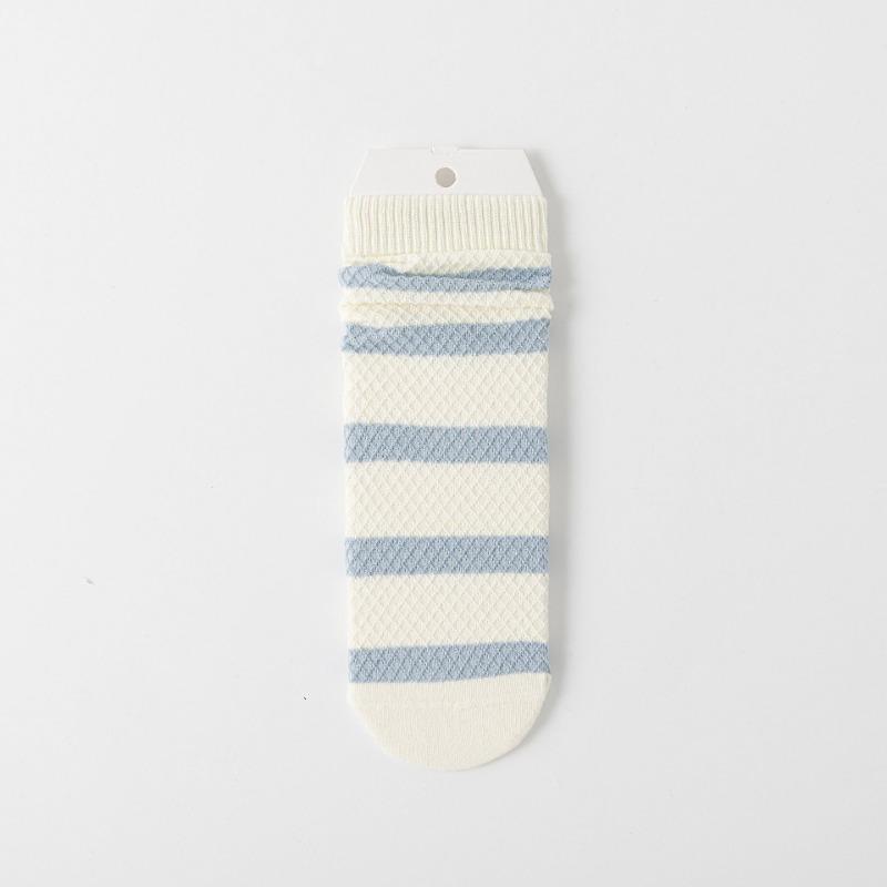 Mid-calf Socks for Girls' School Spring and Summer, Thin Pile Socks, Cotton Wide Straight Socks, Cotton Socks for Girls