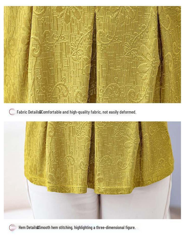 Elegant Summer Slimming Blouse for Women Aged 40-50