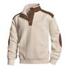 Men's Color Block Sweatshirt with Stand Collar Long Sleeve Pullover Top