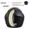 Winter Warm Motorcycle Helmet with Flip-up Double Visor for Electric Scooters and Off-road Riding