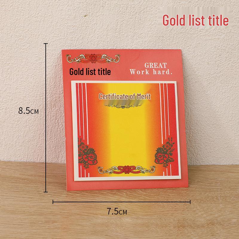 Children s Inspirational Award Sticky Notes - Cute Mini Praise Certificates for Primary School Students
