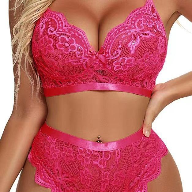 Ensemble de sous-vêtements deux pièces en dentelle sexy européenne et américaine
