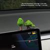2Pcs/3Pcs/4Pcs Natural Fresh Odorless Large Green Fortune Wishing Tree Car Ornament Auto Interior Console Decor