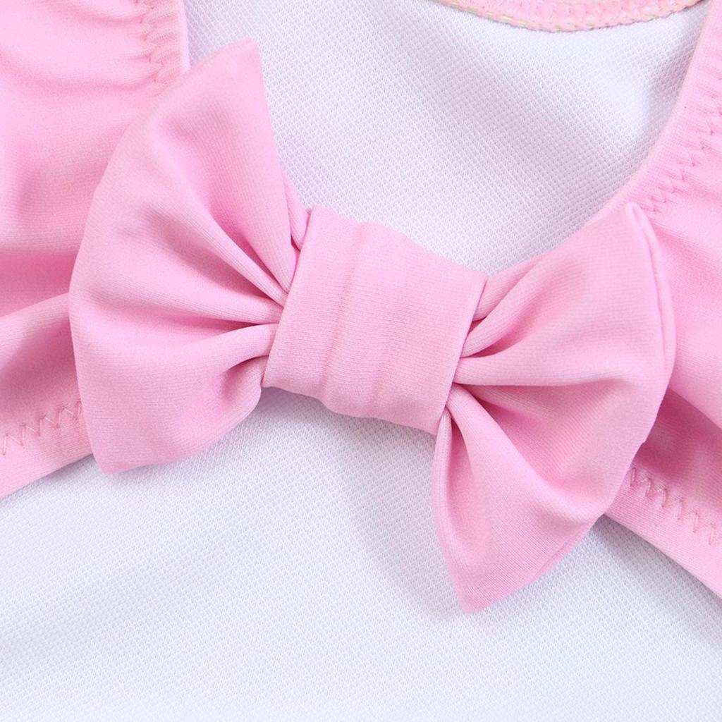 Flamingo Ruffle One-Piece Swimsuit for Girls: Cute, Comfortable, High-Elastic, High-Quality