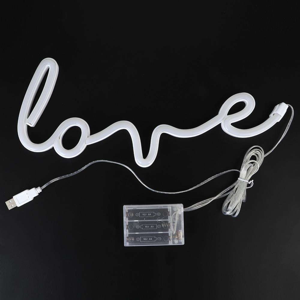 Love LED Light English Letter Shape LED Neon Sign Stylish Decorative Light  Dorm Decor