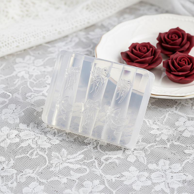 3D Silicone Nail Mold Rose Bow Feather Skull Ribs Nail Template Diy Nail Art Decor For Nail Charms