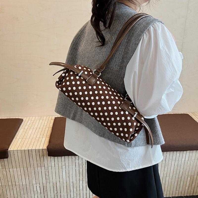 Fashion Dot Shoulder Bag New Design Sausage Armpit Bag Luxurious PU Round Dot Dot Shoulder Armpit Bag High-end Women Handbag