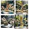 Resin Angelic Statue Flower Girl Decorative Ornament High Decorative Figurine for Christmas and Thanksgiving Day