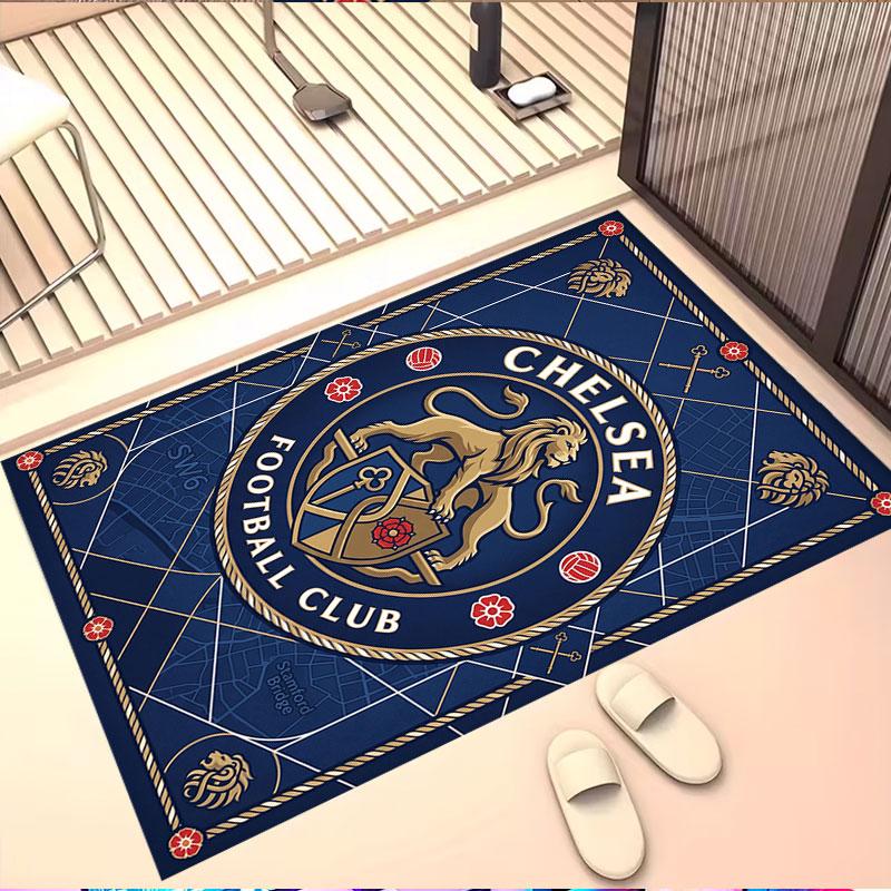 Chelsea FC Print Rug, Washable Floor Carpet, For Entryway Dorm Laundry Room Office Study, Home Decor Birthday Christmas Gift