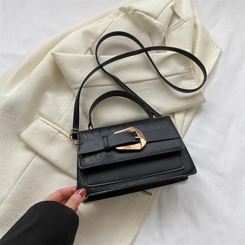 

Fashionable Versatile Small Square Pu Handbag Perfect For Street Style And Daily Outfits In Various Colors чёрный