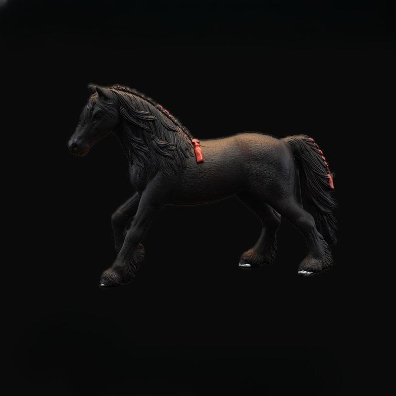 1Pc Children's Simulation Animal Toys Wildlife Model Set Solid Quarter Horse White Horse Black Horse Maxima Horse