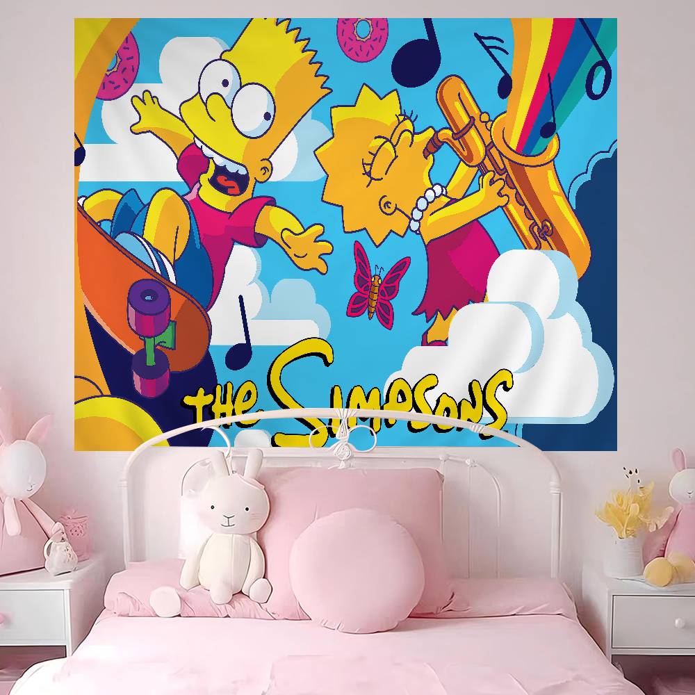 Cartoon The SSimpsons Colorful Tapestry Wall Hanging Bohemian Wall Tapestries Mandala Wall Hanging Sheets