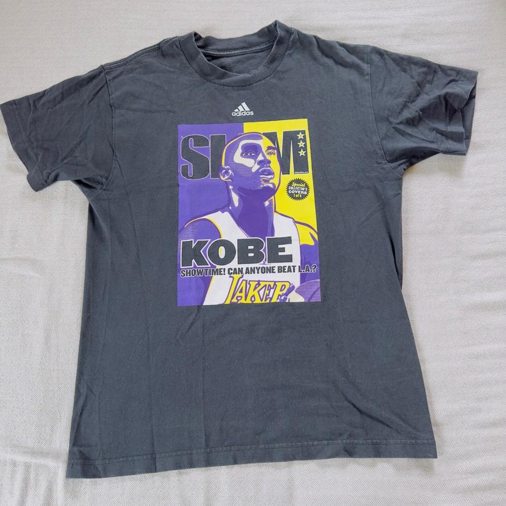 Винтажная футболка Adidas Kobe Bryant Lakers Slam Magazine Y2K, черная, унисекс, размер M S