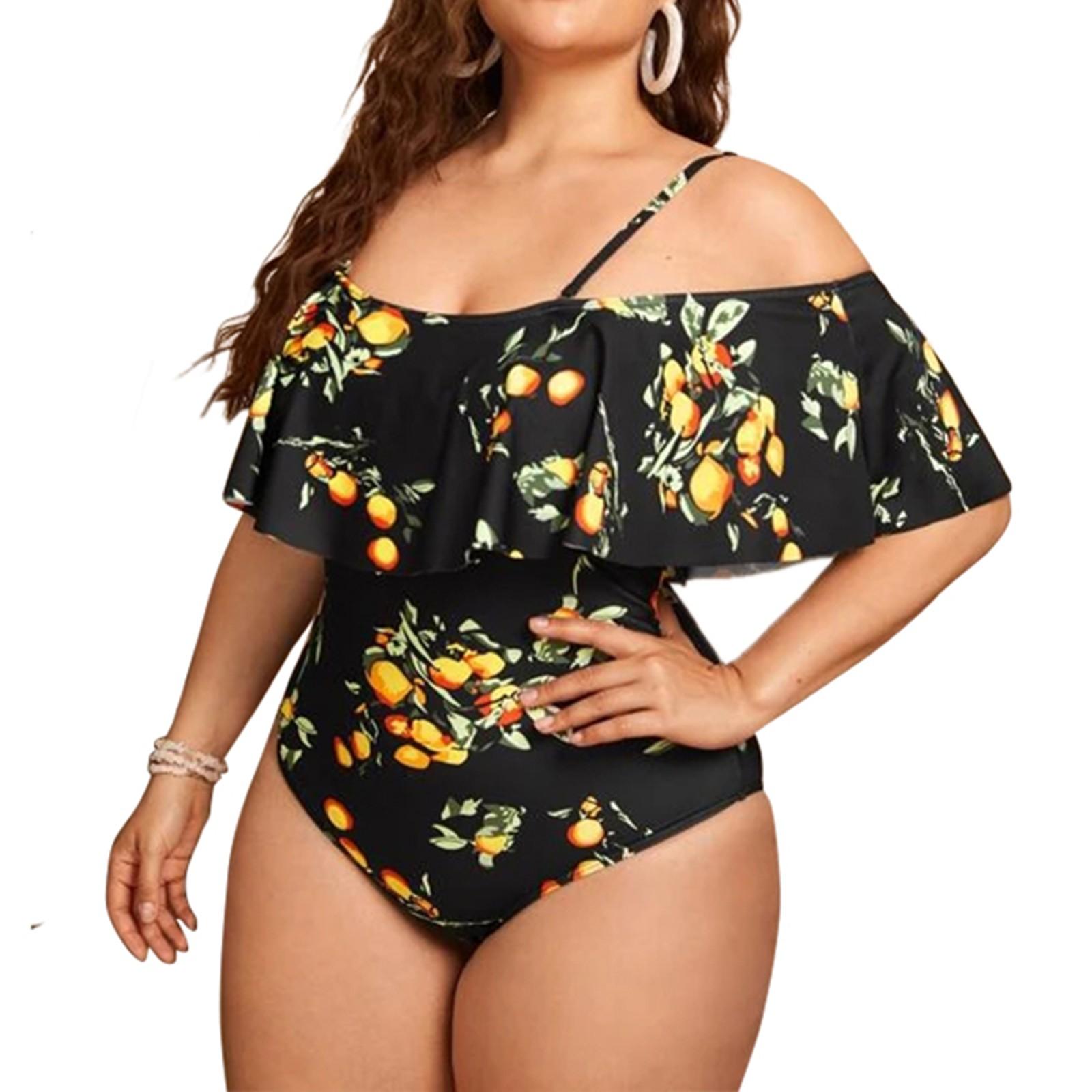 Женские купальники больших размеров с высокой талией — фото 3