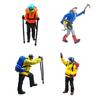 1:87 Scale Miniature Hiking Backpackers Rock Climbing Resin Figurines For Home Decors And Model Displays