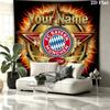 FC Bayern Munchen Custom Name Wall Tapestry Aesthetic Wall Hanging Printed Fabric Blanket Decorative Tapestries for Bedroom Living Room Home Decor