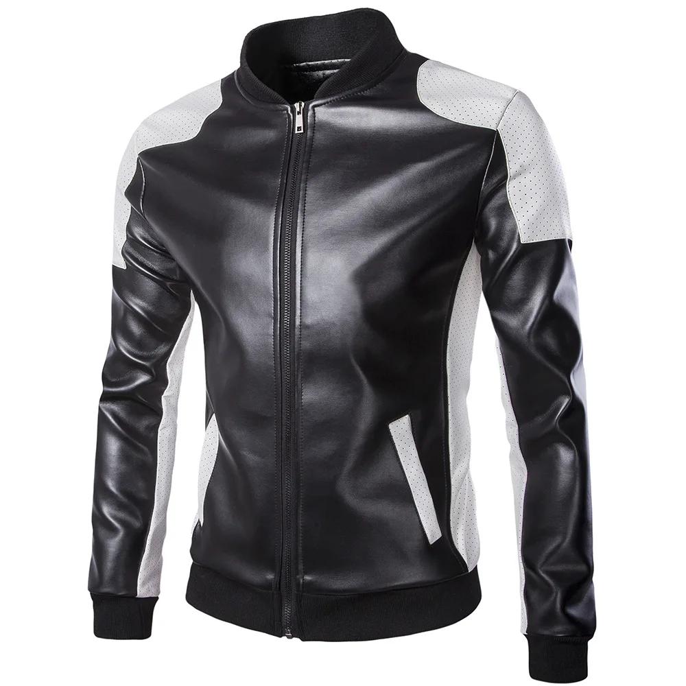 Men Zipper Leather Jacket Wolverine Casual PU Leather Locomotive Coat Logan Bomber Jacket Slim Coat