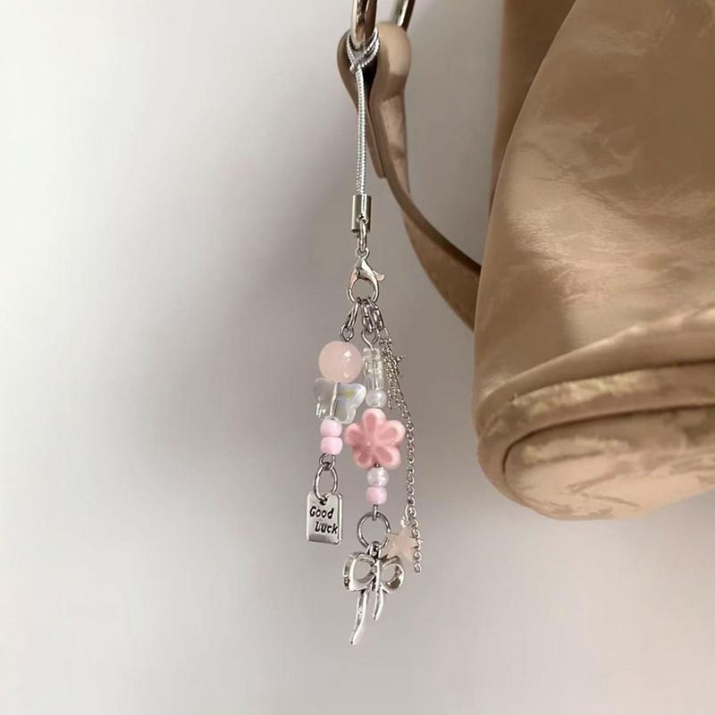 Ccd Lanyard Handmade Beads Homemade Girly Style Ins Mobile Phone Chain Guben Card Pendant