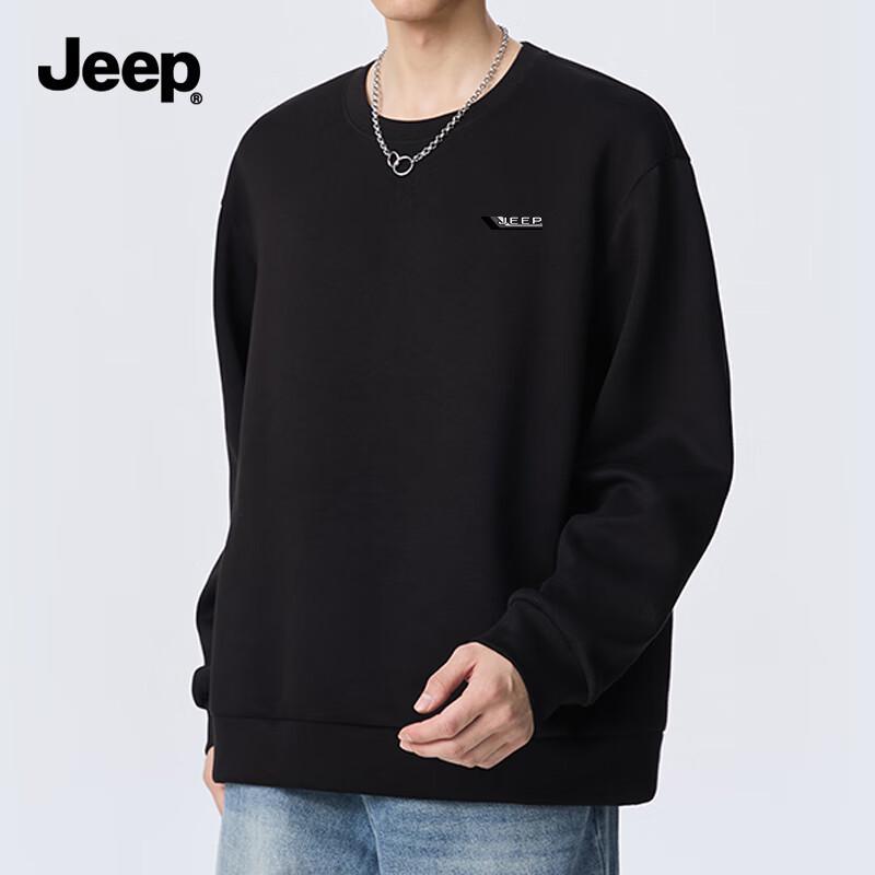 Jeep Men's Round Neck Air Layer Sweatshirt