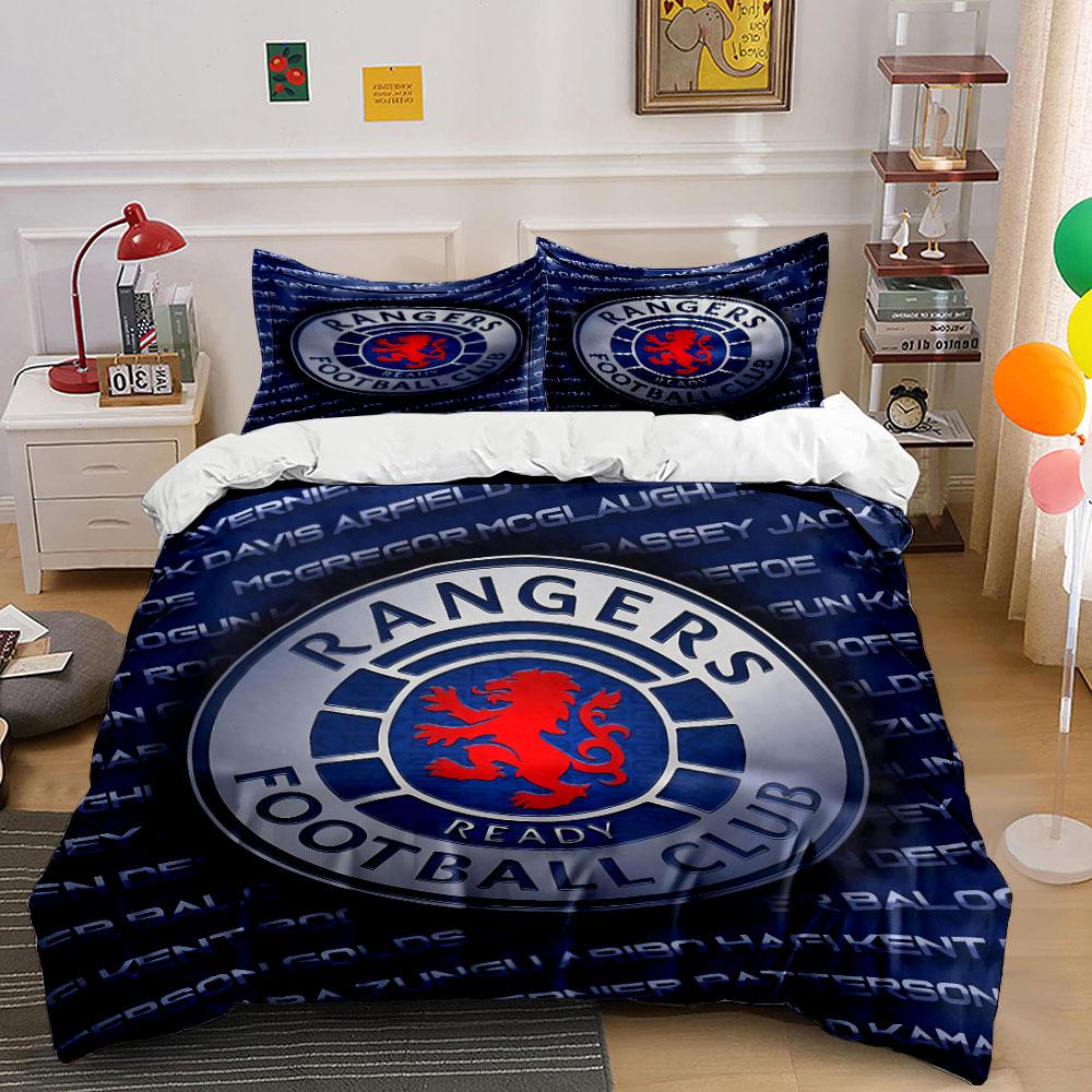 Rangers Football Club Bedding Set Bedding Duvet Cover Set Duvet Cover Pillowcases (1 * Duvet Cover 2 * Pillowcases, Without Duvet Insert)
