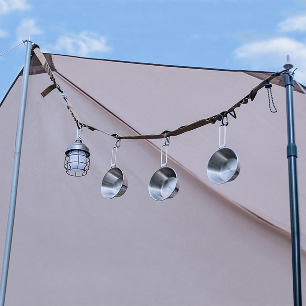 Camping Hanging Rope Multifunctional Outdoor Campsite Lanyard Tent Canopy Cup Lamp Hanger Backpacking Hiking Tent Accessories