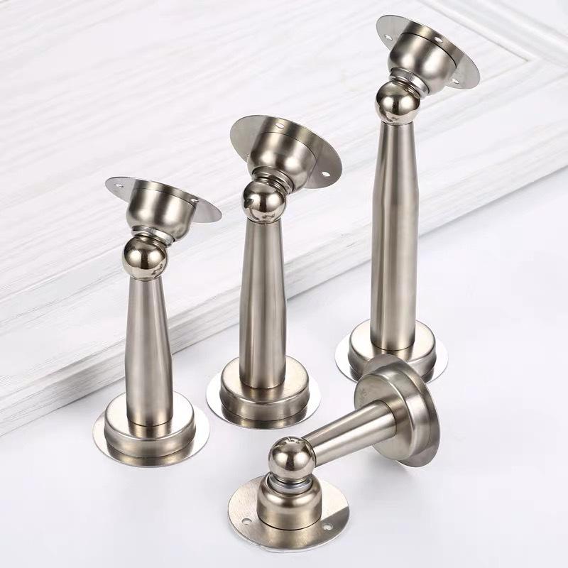 Stainless Steel No-Punch Magnetic Door Stopper - Extended Anti-Collision Fixer