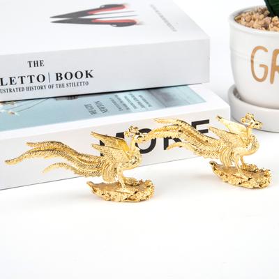 Gold Phoenix Statue Incense Stick Holder Home Decor Mini Portable Incense Burner