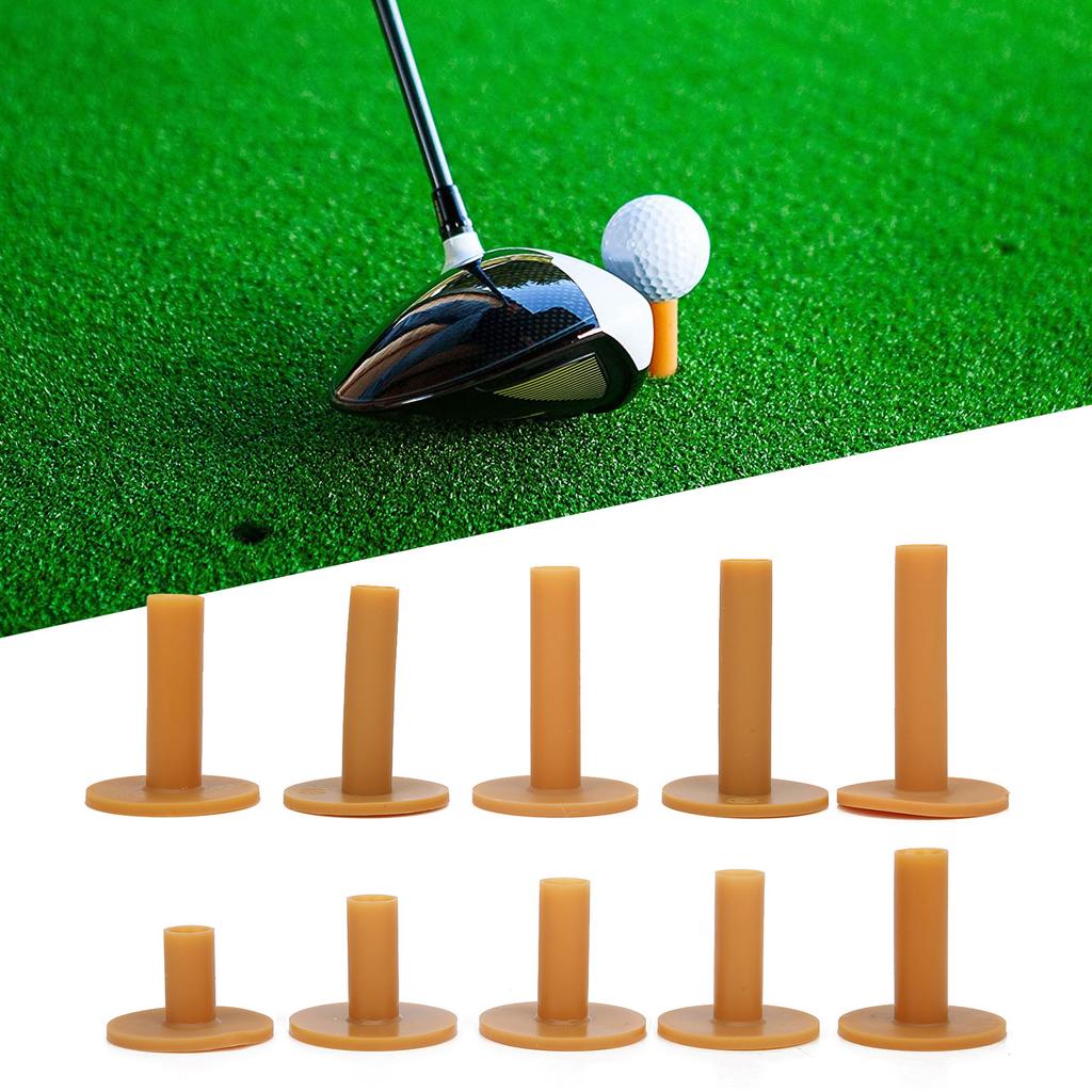 10pcs Rubber Golf Tees Durable Golf Trainer Aid Tee Holder Driving Range Golf Accessory