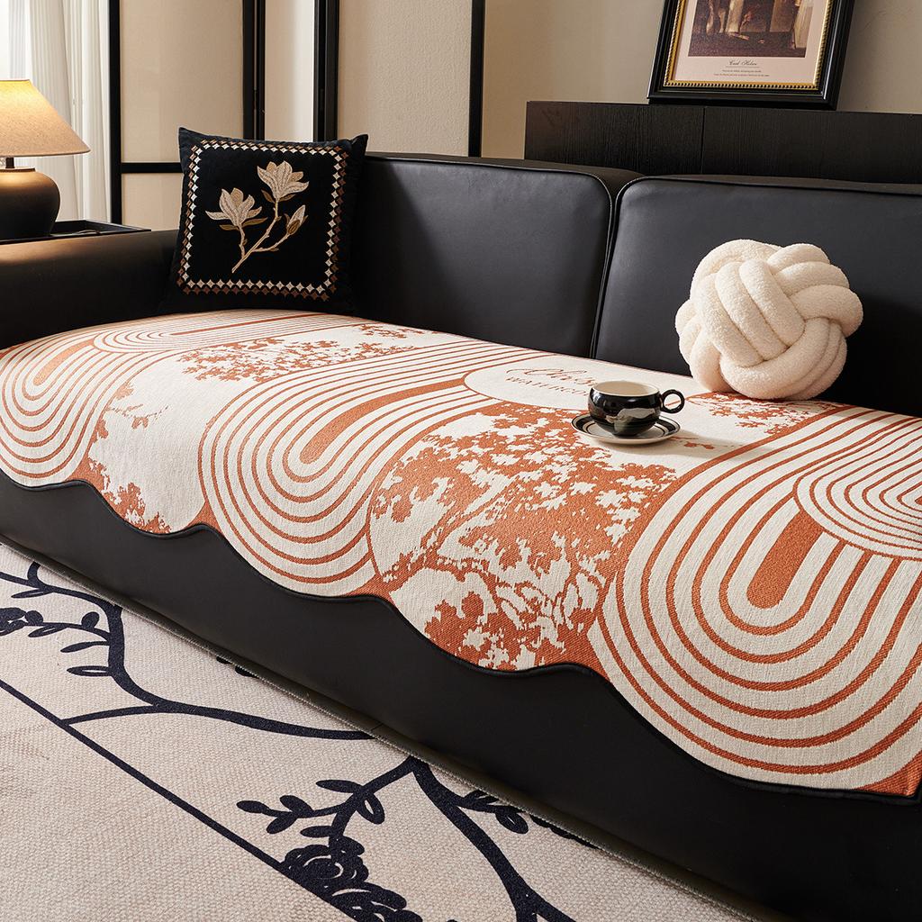 Special-Shaped Sofa Cushion Universal In All Seasons  New Sofa Seat Cushion Non-Slip Straight Line Flower Cover Cloth Towel