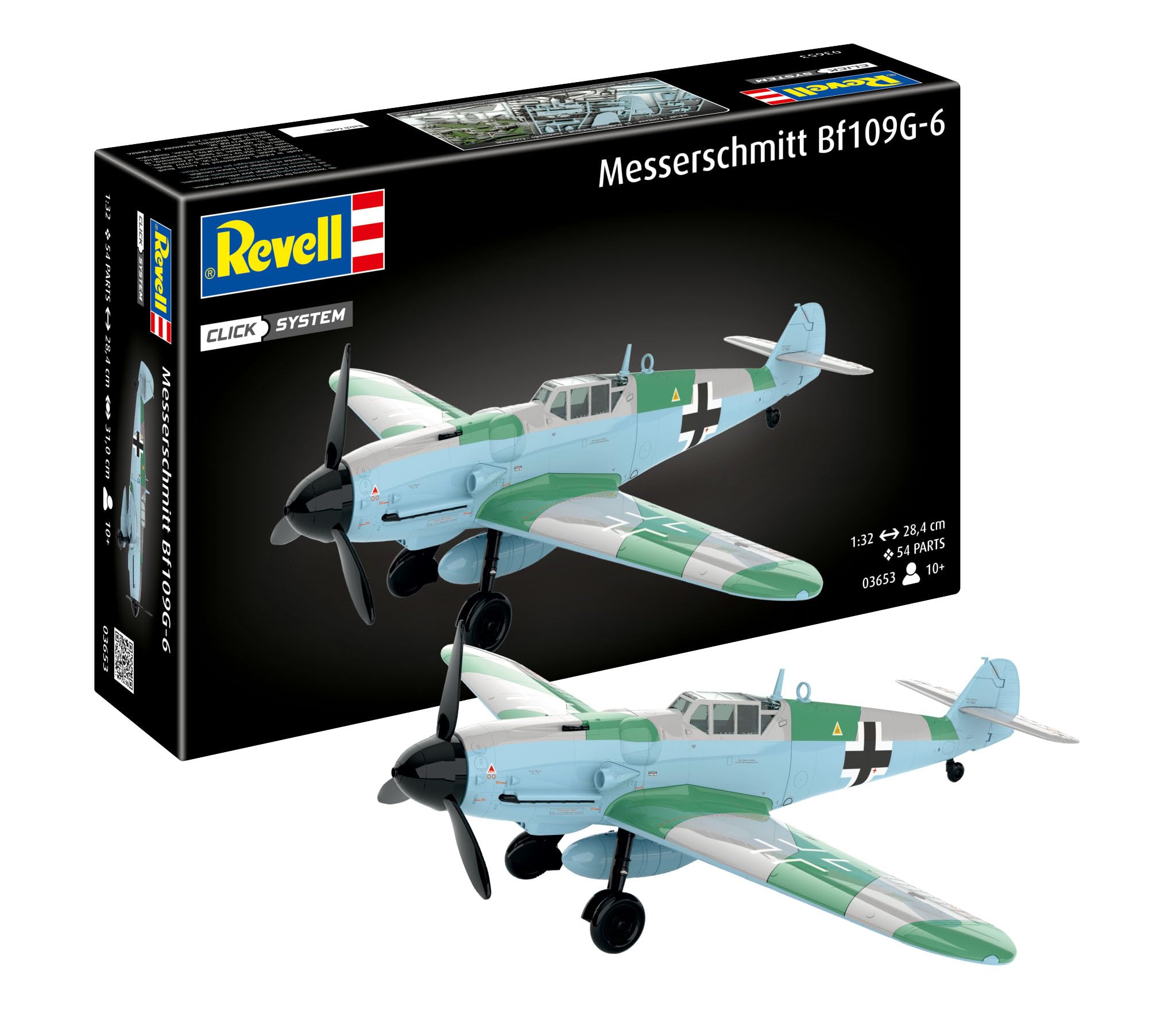 

Revell масштабный пластиковый набор немецких ВВС Messerschmitt 03653 1/32 BF109G-6