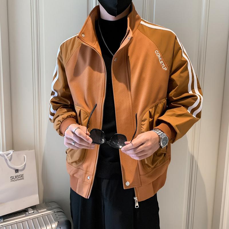 Jacken für Herren, Frühlings- und Herbststile, Schicke Jacken, Herrenoberteile, Neue trendige Marke Stehkragenjacken