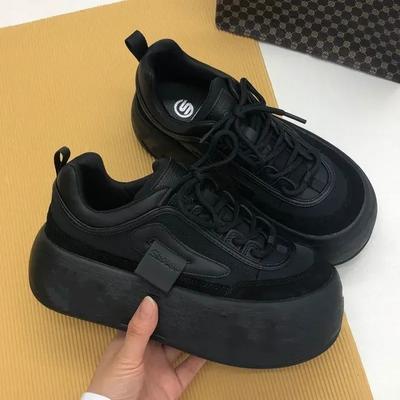 2025 Damen Winter Chunky Sneakers Warme Lässige Vulkanisierte Schuhe Frau Hohe Plateau Stiefel Mode Schnürschuhe Low Top Sneakers